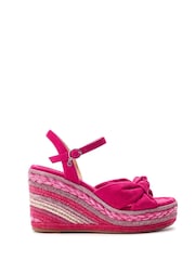 Moda in Pelle Pink Meerah Glitz Wedge Knot Sandals - Image 1 of 3
