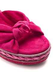 Moda in Pelle Pink Meerah Glitz Wedge Knot Sandals - Image 3 of 3