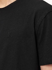 AllSaints Black Flax Short Sleeve Crew Neck T-Shirt - Image 3 of 7