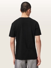 AllSaints Black Flax Short Sleeve Crew Neck T-Shirt - Image 5 of 7