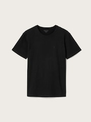 AllSaints Black Flax Short Sleeve Crew Neck T-Shirt - Image 7 of 7