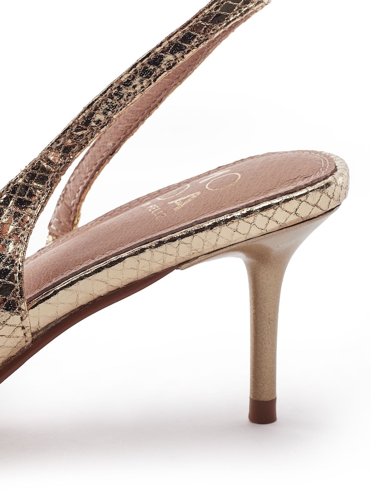 Moda in Pelle Gold Manella Strappy Cut Out Sandal - Image 5 of 5