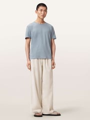 AllSaints Blue Flax Short Sleeve Crew Neck T-Shirt - Image 3 of 8