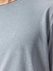 AllSaints Blue Flax Short Sleeve Crew Neck T-Shirt - Image 4 of 8