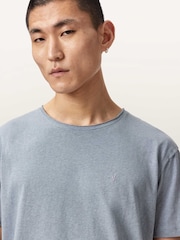 AllSaints Blue Flax Short Sleeve Crew Neck T-Shirt - Image 5 of 8