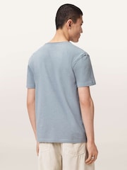 AllSaints Blue Flax Short Sleeve Crew Neck T-Shirt - Image 6 of 8