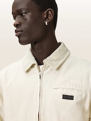 AllSaints White Korey Borg Jacket - Image 4 of 8