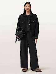 AllSaints Black Korten Trousers - Image 4 of 6