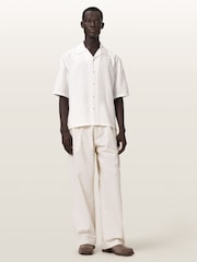 AllSaints White Purley Short Sleeve Shirt - Image 2 of 6