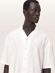 AllSaints White Purley Short Sleeve Shirt - Image 3 of 6