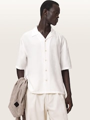 AllSaints White Purley Short Sleeve Shirt - Image 4 of 6
