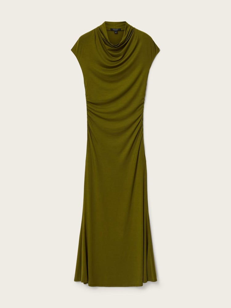 AllSaints Green Selena Dress - Image 5 of 5