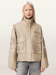 AllSaints Brown Clay Patch Jacket - Image 1 of 6