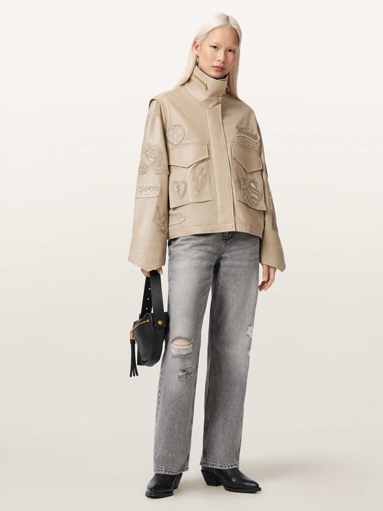 AllSaints Brown Clay Patch Jacket - Image 2 of 6
