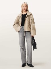 AllSaints Brown Clay Patch Jacket - Image 5 of 6