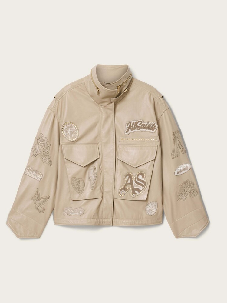 AllSaints Brown Clay Patch Jacket - Image 6 of 6