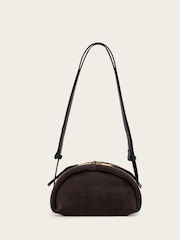 AllSaints Brown Rosalie Suede Cross-Body Bag - Image 1 of 6