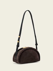 AllSaints Brown Rosalie Suede Cross-Body Bag - Image 3 of 6
