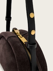 AllSaints Brown Rosalie Suede Cross-Body Bag - Image 6 of 6