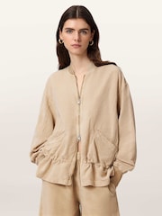 AllSaints Brown Sofi Jacket - Image 1 of 7