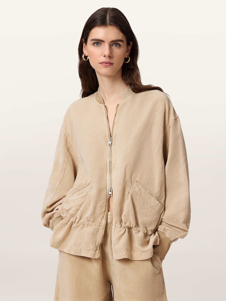 AllSaints Brown Sofi Jacket - Image 1 of 7