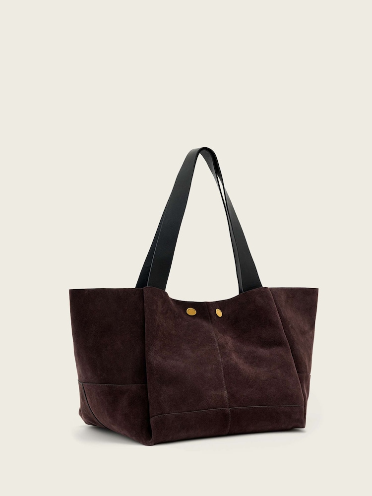 AllSaints Red Noemie Suede Tote - Image 2 of 6 AllSaints Red Noemie Suede Tote - Image 2 of 6