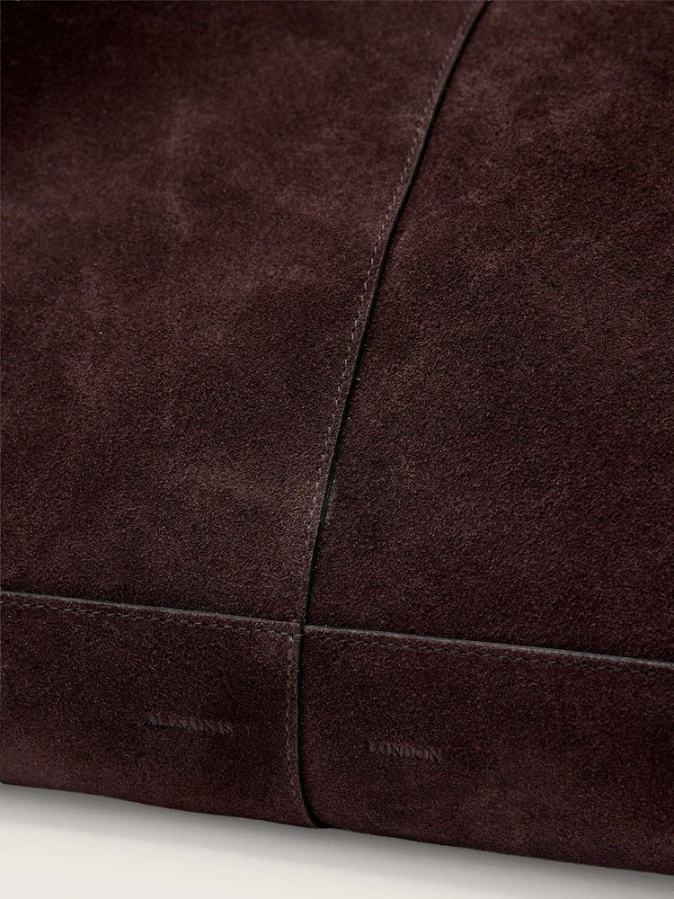 AllSaints Red Noemie Suede Tote - Image 6 of 6 AllSaints Red Noemie Suede Tote - Image 6 of 6