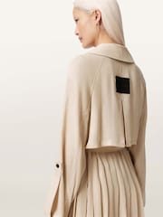 AllSaints Cream Lizie Trench Coat - Image 3 of 6