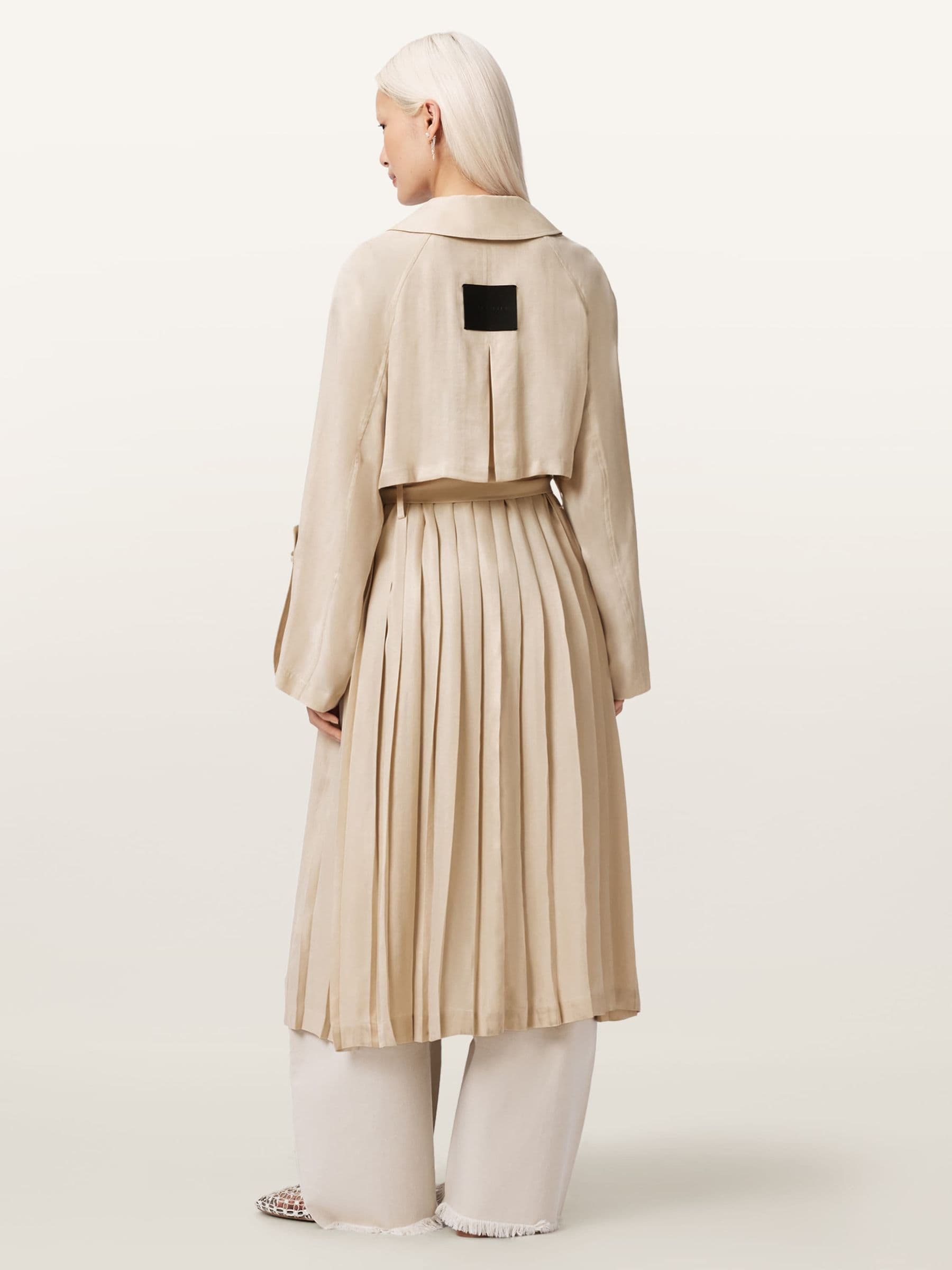 Buy AllSaints Cream Lizie Trench Coat from the Next UK online shop