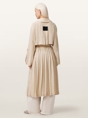 AllSaints Cream Lizie Trench Coat - Image 4 of 6