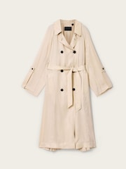 AllSaints Cream Lizie Trench Coat - Image 6 of 6
