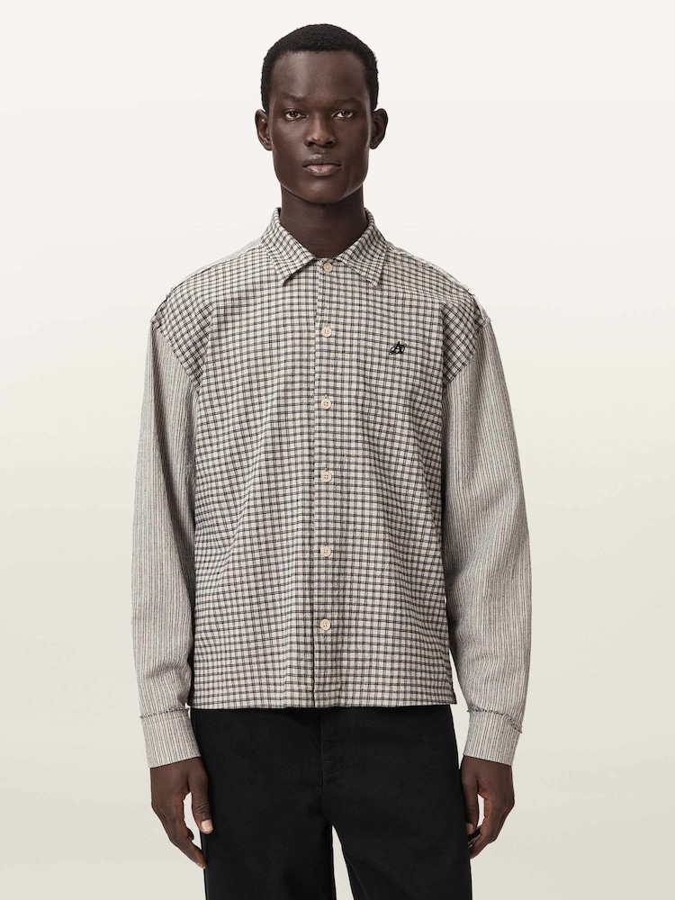 AllSaints Grey Kage Shirt - Image 1 of 7