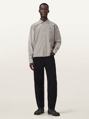 AllSaints Grey Kage Shirt - Image 2 of 7