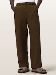 AllSaints Brown Taiko Trousers - Image 2 of 9