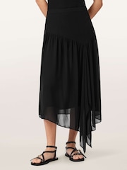 AllSaints Black Cyra Maxi Skirt - Image 1 of 7