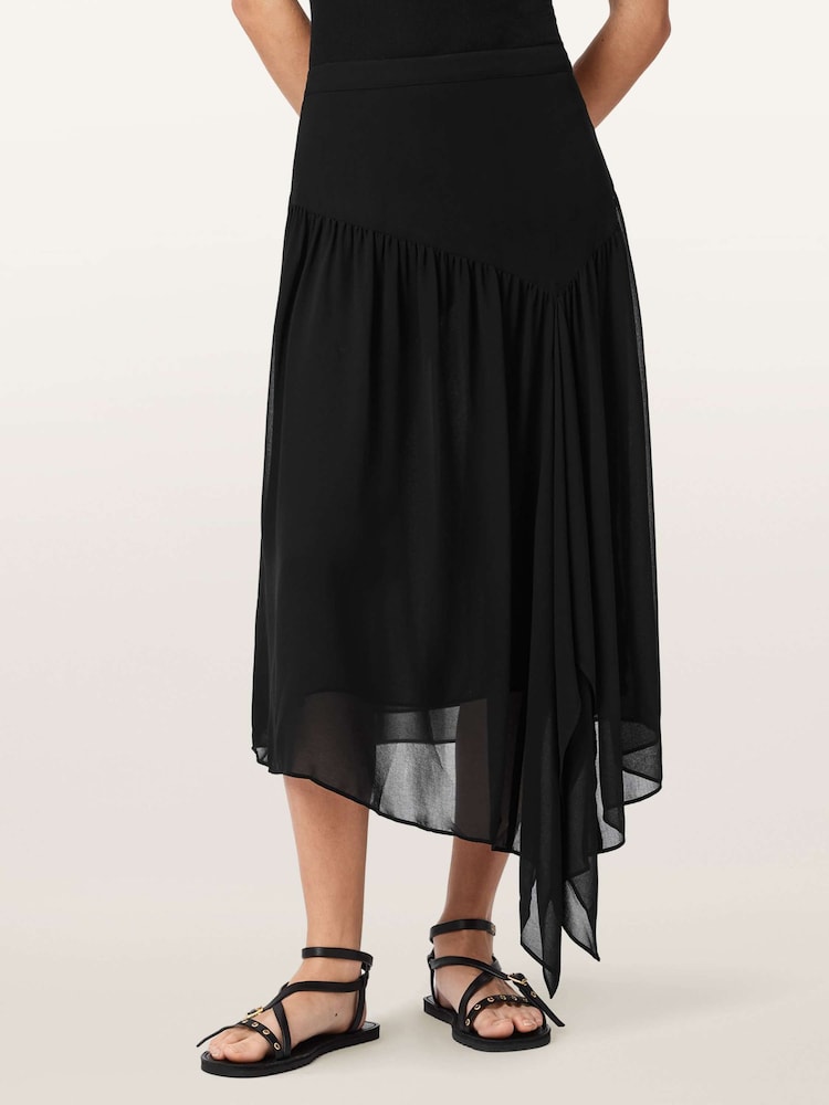 AllSaints Black Cyra Maxi Skirt - Image 1 of 7 AllSaints Black Cyra Maxi Skirt - Image 1 of 7