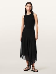 AllSaints Black Cyra Maxi Skirt - Image 2 of 7