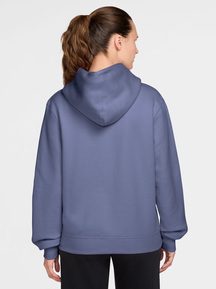 Nike Midnight Navy Studio Fleece Full-Zip Hoodie - Image 2 of 3 Nike Midnight Navy Studio Fleece Full-Zip Hoodie - Image 2 of 3