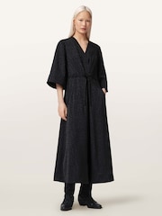 AllSaints Black Diana Dress - Image 2 of 5