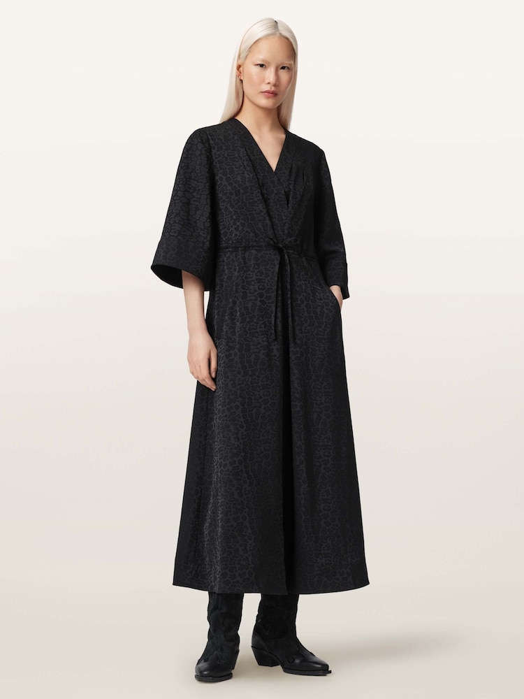 AllSaints Black Diana Dress - Image 2 of 5