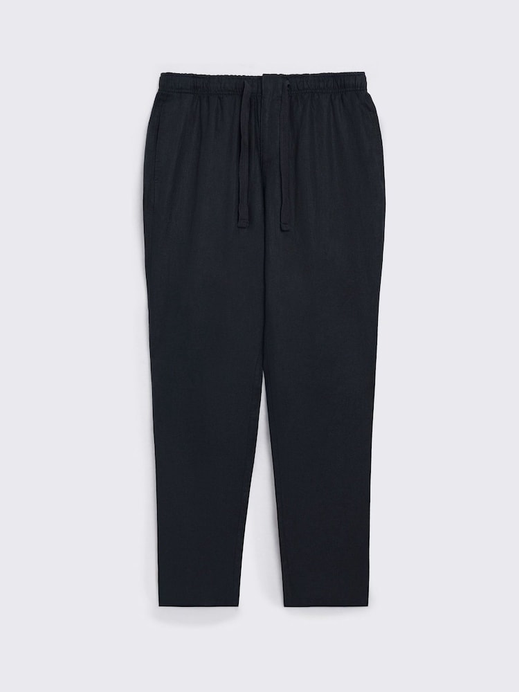 MOSS Blue Linen Drawstring Trousers - Image 5 of 5 MOSS Blue Linen Drawstring Trousers - Image 5 of 5