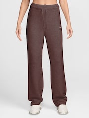 Nike Burgundy Sportswear Mid Rise Knit Joggers - Image 1 of 3