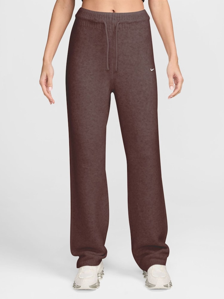 Nike Burgundy Sportswear Mid Rise Knit Joggers - Image 1 of 3