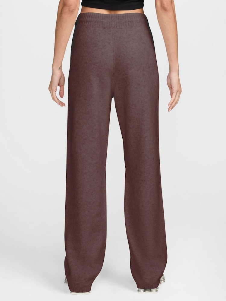 Nike Burgundy Sportswear Mid Rise Knit Joggers - Image 2 of 3