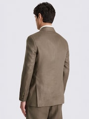 MOSS Brown Relaxed Fit Linen Suit Jacket - Image 2 of 5
