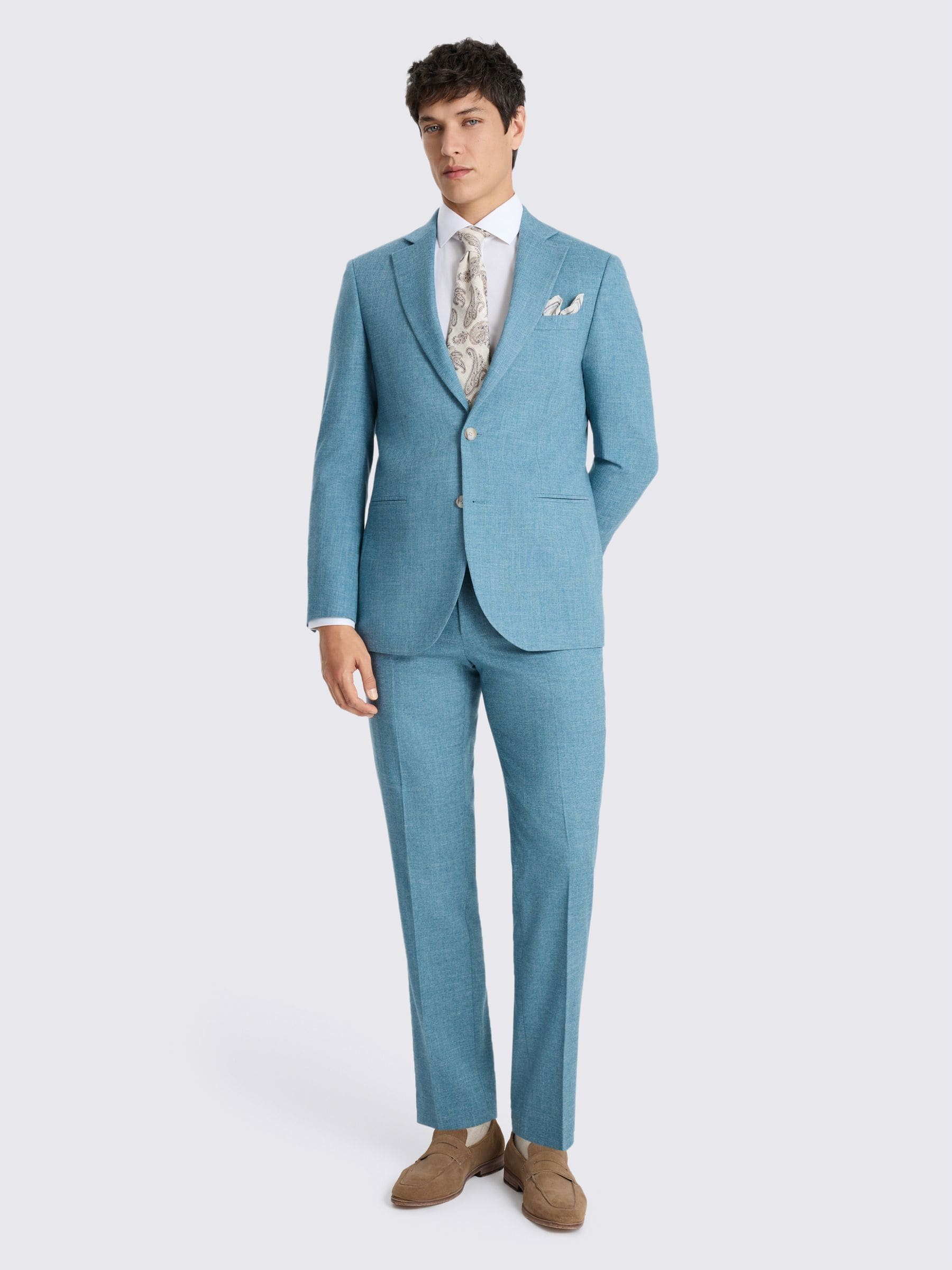 Buy MOSS Teal Tailored Fit Slub Suit Jacket from the Next UK