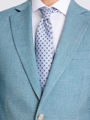MOSS Teal Tailored Fit Slub Suit Jacket - Image 6 of 6