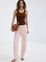 Mango Pink Barrel Jeans - Image 4 of 7