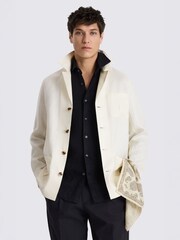 MOSS שאקט פשתן במרקם טוויל - תמונה 1 מתוך 5