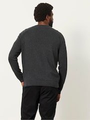 כחול כהה/אפור - FatFace 2 Pack Rye Crew Neck Knitted Jumper - תמונה 3 מתוך 5
